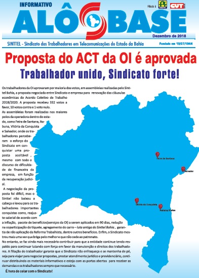 Proposta do ACT da OI é aprovada